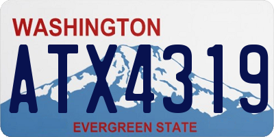 WA license plate ATX4319