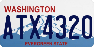 WA license plate ATX4320