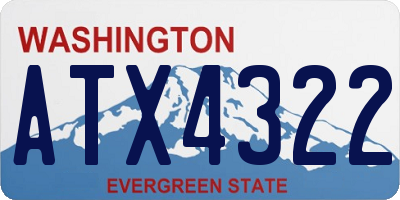 WA license plate ATX4322