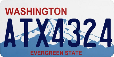 WA license plate ATX4324