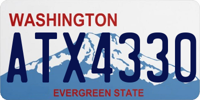 WA license plate ATX4330