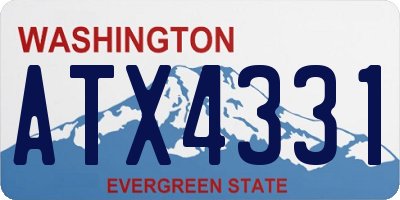 WA license plate ATX4331