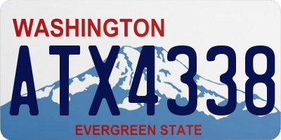 WA license plate ATX4338
