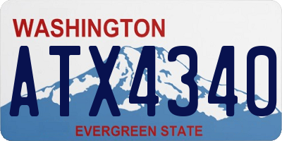 WA license plate ATX4340