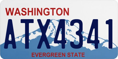 WA license plate ATX4341