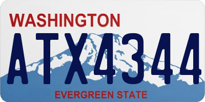 WA license plate ATX4344
