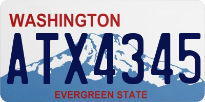 WA license plate ATX4345