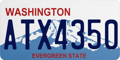 WA license plate ATX4350