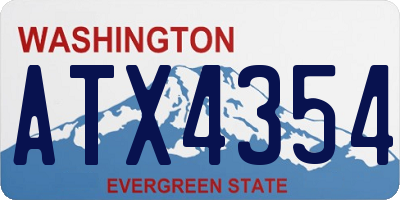 WA license plate ATX4354