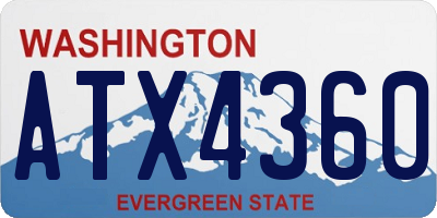 WA license plate ATX4360
