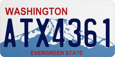 WA license plate ATX4361