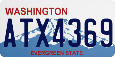 WA license plate ATX4369