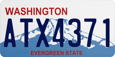 WA license plate ATX4371
