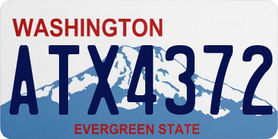 WA license plate ATX4372