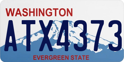 WA license plate ATX4373