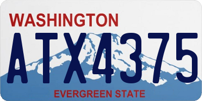 WA license plate ATX4375