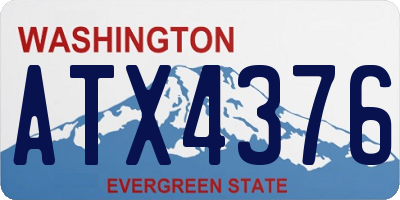 WA license plate ATX4376