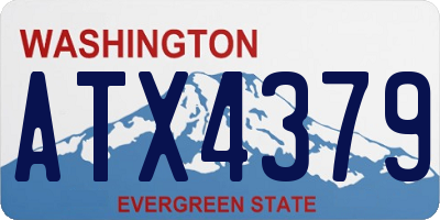WA license plate ATX4379