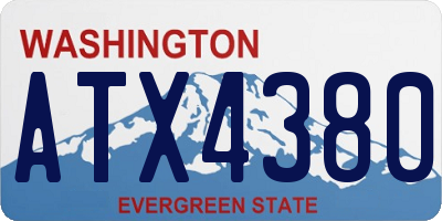 WA license plate ATX4380