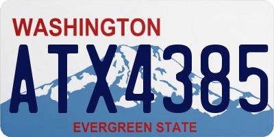 WA license plate ATX4385