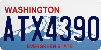 WA license plate ATX4390