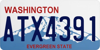 WA license plate ATX4391