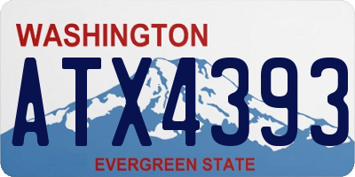 WA license plate ATX4393