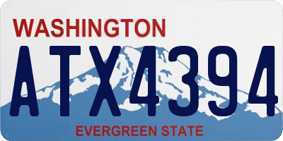 WA license plate ATX4394