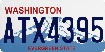 WA license plate ATX4395