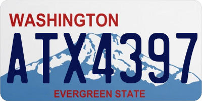 WA license plate ATX4397