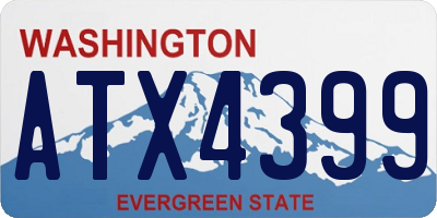 WA license plate ATX4399