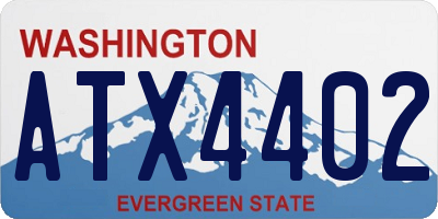 WA license plate ATX4402