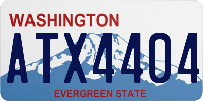 WA license plate ATX4404