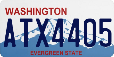 WA license plate ATX4405