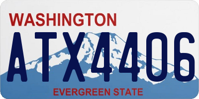 WA license plate ATX4406