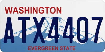 WA license plate ATX4407