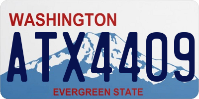 WA license plate ATX4409