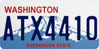 WA license plate ATX4410