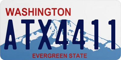 WA license plate ATX4411