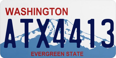 WA license plate ATX4413