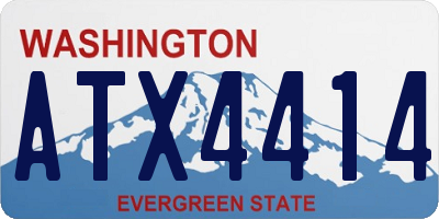 WA license plate ATX4414
