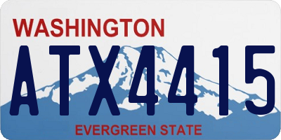 WA license plate ATX4415