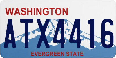 WA license plate ATX4416