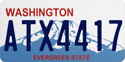 WA license plate ATX4417