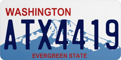 WA license plate ATX4419