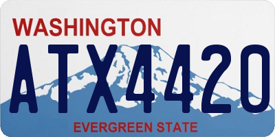 WA license plate ATX4420