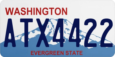 WA license plate ATX4422