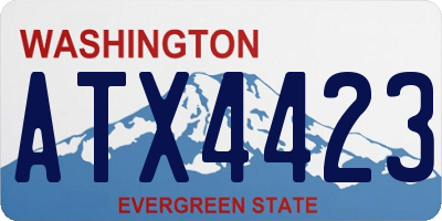 WA license plate ATX4423