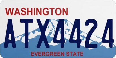 WA license plate ATX4424