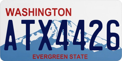 WA license plate ATX4426